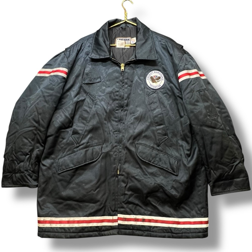 Vtg Spiewak Titan American Airlines Men 2XL Technicians Jacket Reflective Lined